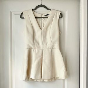Brand New Alexander McQueen Wool-blend Peplum Top